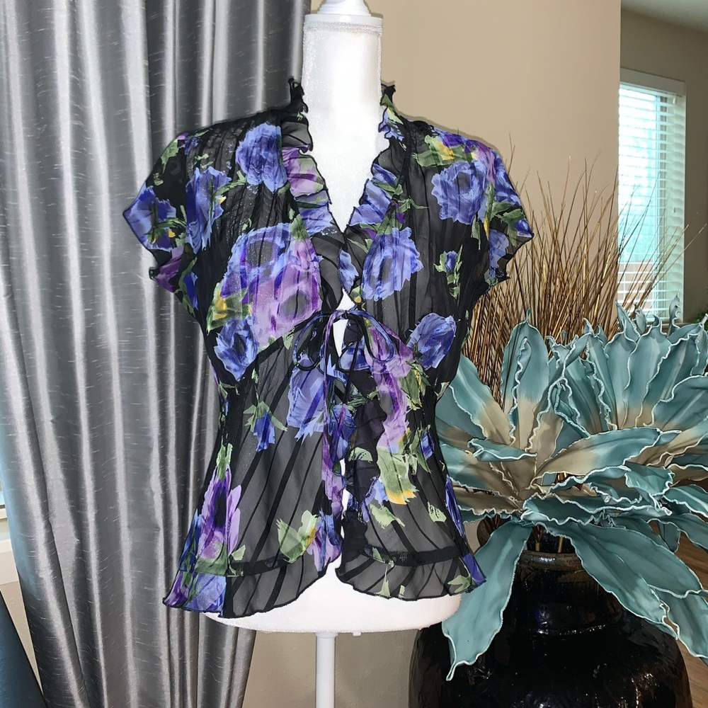 Notations sexy sheer summer top